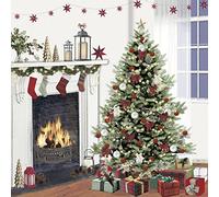 Pack of 8 Cosy Fireside Xmas Tree NSPCC Charity Christmas Cards Xmas Cards 556982