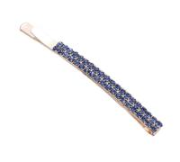 Pack of 8 Crystal Hair Pins, Double Row Rhinestone Hair Clips, Metal Hair Clips, Diamond Hair Clips, Shiny Hair Clips, Hair Accessories for Girls, Women, Wedding Dress, Sky Blue