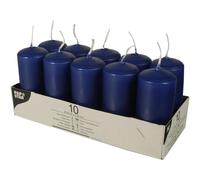 CHURCH PILLAR CANDLES BLUE WEDDING CHRISTMAS HOME DECOR 40 X 90 MM PACK OF 10