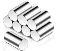 Pack of 8 Disc Magnets, 10 x 20 mm Magnets Strong, Neodymium Power Magnet Silver, Extra Strong Magnets for Magnetic Board, Whiteboard, Workshop, Fridge, Cylinder Magnets