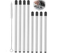 Pack of 8 Dishwasher Insert Bottles, Dishwasher Insert Compatible with SodaStream Bottles, Stainless Steel Bottle Holder for All Standard Dish Racks, with Silicone Cap, 2 Sizes, 24 cm, 18 cm