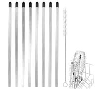 Pack of 8 Dishwashers, Bottle Holders, Dishwashers, Rustproof for Dishwasher, Bottle Basket with Cleaning Brush, Suitable for Sodastream Bottle Holder, Normal Dish Rinser Dish Rack