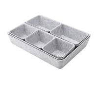 Pack of 8 Drawer Organiser System Felt Organiser, Stackable Felt Material Make Up Organiser Drawers Organiser System Felt Office with 4 Sizes, for Desk, Dresser, Wardrobe and Locker