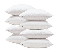 Lancashire Textiles Duck Feather Cushion Pads Generously Filled with Ethically Sourced Feathers Encased in Pure Cotton Cambric Cover - Pack of 8-26" x 26" (65cm x 65cm)