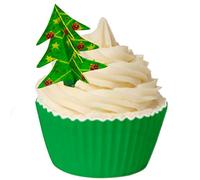 Pack of 8 Edible Pre-Cut Wafer Christmas Tree Decorations - Simply Slot Together to Make a 3D Tree 201-296