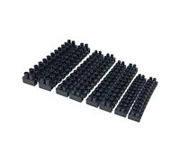 Pack of 8 Electrical Connector Blocks 3A, 5A, 10A & 15A - 12 Way Black Terminal Block Electrical Connector Strips