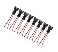 Pack Of 8 EV1 OBD1 Fuels Injectors Connector Plugs High Current 25A Pigtail Wiring Clips Simple Installation Automotive Fuel Injectors Connector Kit