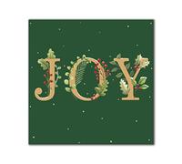 Pack of 8 Festive Joy Green Marie Curie Charity Christmas Cards Xmas Cards 556973