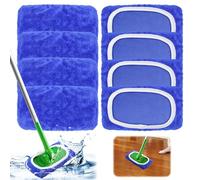 Pack of 8 Floor Cloths Microfibre Set for Swiffer, Wipes Reusable for Swiffer Sweeper Mop, Wet Dry Mop Cover for Cleaning Hard Floors and Wooden Floors (Blue)