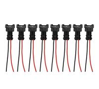 Pack of 8 Fuel Injector Plugs EV1 OBD1 Wiring Harness for Bosch EV1ronic 551253 Mini Timer Compatible with for BMW Honda for Ford for Toyota Mitsubishi Black