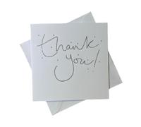 Pack of 8 Glitter Finished Blank Thank You Cards with Envelopes - For a gift, A help, Specific occasion Christmas, Wedding