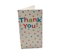 Pack of 8 Glitter Finished Thank You Cards with Spots