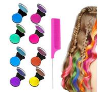 Pack of 8 Hair Chalks for Children Hair Colour Children Washable Safe and Gentle Suitable for Women Children Weddings Make-Up Carnival Temporary Hair Dyeing 8 Colours