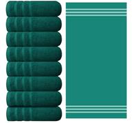 Pack of 8 Jumbo Bath Sheets 100% Egyptian Cotton 550-GSM Extra Large 75 x 150 cm Ultra-Soft and Super Highly Absorbent Quality Jumbo Bath Towels (Blue Lagoon)