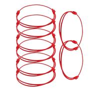 Pack of 8 Kabbalah Bracelets, Red Bracelet, Tibetan Red Bracelet Made of Cord, Red Lucky Bracelet for Men and Women, Red Braided Bracelet, Gifts for Family and Friends for Protection and Positive