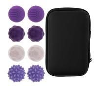 Pack of 8 Magnetic Balls, Acupressure Ball Made of Silicone, Compact Portable Motor Skills Toy with Storage Box, Magnetic Toys with Multi Texture, Silicone Sensory Toy (Purple)