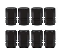 Pack of 8 Metal Dust Caps for Car Tyres, Aluminum Alloy Wheel Centre Caps, Tyre Valve Dust Caps, Valve Stem Caps Black Valve Covers Compatible with Bmw Audi Mercedes Porsche (Black)