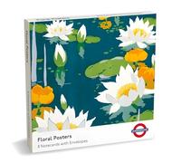 Pack of 8 Notecards - 4 Each of 2 Designs - Floral Posters - London Underground Designs - General Cards Suitable for Birthday and Other Occasions - Made in the UK - Eco-Friendly