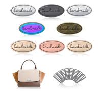 Pack of 8 Oval Metal Labels, Metal Handmade Tag, Handmade Letter Labels, Handmade Labels Retro, Handmade Labels, Signs for Homemade Bags, Purses