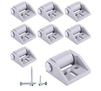 (Pack of 8 pcs) Small 15 mm Furniture Castors, Rubber Wheels, Fixed Casters, Non-Swivel One Direction Wheel With Mounting Plate, Screws Included (8)