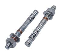 (Pack of 8 pcs) Wedge Anchors M8 x 75 mm, Metal Dowels, Through Bolt Masonry Fixing, Concrete Expansion Anchor (8, M8 x 75 mm)