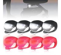 Pack of 8 Pram Lights: Pram Light LED with Bright LED and 3 Light Functions, Pram Light Battery Operated, Pram Light Waterproof, Pram Light LED for Pram, Outdoor