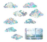 Pack of 8 Prism Window Stickers, Suncatcher Stickers, Rainbow Window Film, Rainbow Effect, Window Rainbow Twirler, Window Sticker, Cloud Shape, Sun Catcher Sticker
