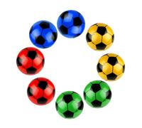 (Pack of 8) PVC Plastic football for Kids, Indoor Outdoor Play Beach, Home,Birthday, Park,School Fun Fair, Swimming Pool,& Parties Soccer Shoot toy balls Lightweight Adjustable Inflatable Random Color