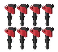 Pack of 8 Red Ignition Coil for Ford F150 F250 F350 F450 F550 Expedition Explorer Mustang Lincoln Mark LT Navigator Mercury Mountaineer V8 V10 5.4L 4.6L 6.8L DG511 FD508 5C1584 C1541 FD503