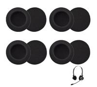 Pack of 8 Replacement Ear Pads for Sennheiser Headphones, Breathable Foam, Headset Foam Replacement for Sennheiser EPOS, Cushion Earpads Compatible with PC Series and More (Black)