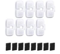 Pack of 8 Replacement Filters for PET Fountain, Double Filter with Sponge, Drinking Fountain, Pet Water Fountain Filter for Cats