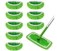 Pack of 8 Reusable Mop Refill Cloths for Swiffer Floor Mops, Reusable Microfibre Set for Swiffer Sweeper Mop, Floor Mop, Wet Dry Mop Cover, 25.4 x 11.5 cm