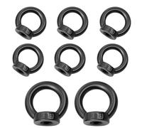 Pack of 8 Ring Nuts M8 Eye Nut 304 Stainless Steel Ring Nut M8 Black Thread Eyelet Nut Ring Nuts Eye Bolt for Hanging and Fixing