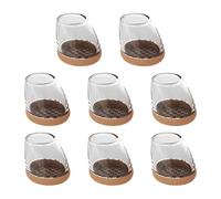 Pack of 8 Scratch Proof Tilted Cap for Chair Legs to Protect Floor and Reduce Noise on Hard Surfaces Noises Reduction Chair Leg Glides