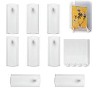 Pack of 8 self-adhesive nails for picture frames, comes with 12 adhesive strips, no drilling required, adhesive nails, removable Tesa adhesive nail, for hanging pictures, photo frames, mirrors
