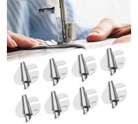 Pack of 8 Sewing Feet Stainless Steel Rolled Hem Foot Presser Foot for Sewing Machine 8 Presser Feet for Narrow Rolled Hem (3/4/5/6/7/8/9/10 mm) 8 Presser Feet for Wide Rolled Hem Multifunction B)