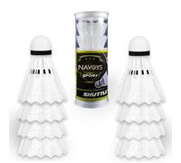 Pack of 8 Shuttlecocks - White Badminton Shuttlecocks, Fun Garden Game, Lightweight Nylon and Plastic Shuttlecocks, For Indoor and Outdoor Badminton (8 White Shuttlecocks)
