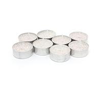 Pack of 8 Silver Glitter Tealight Candles | Unscented Candle Tealights | Wedding Christmas Tealight Candles