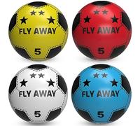 (Pack of 8) Soccer Shoot PVC football For Kids (Deflated) Lightweight Party pack Adjustable Inflatable ball Suitable For Indoor Outdoor Play Beach, Home, Birthday, School & Parties Assorted Colors