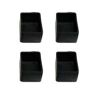 Pack of 8 square chair leg caps, square plastic plugs, protective caps for chair legs, non-slip floor, thickened chair leg covers, for protection of floors, black, 70 x 70 mm