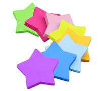 Pack of 8 Sticky Notes Star Sticky Self-Adhesive Notes Stickers Writing Set Notepad Office Students Party Bag Birthday Gift Christmas
