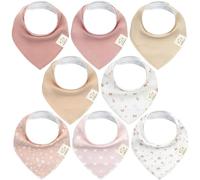 Pack of 8 Triangular Scarf Baby Boy, Girls - Unisex Bandana Bibs Baby, Super Absorbent Neckerchief Baby, Organic Cotton Baby Bibs, Neckerchiefs Baby for Infants, Drool Bibs (Butterflies)
