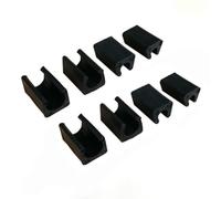 Pack of 8 U-Shape Chair Leg Caps, Protective Caps for Chair Legs, Floor Protectors, Open Type Round Tube Shape, Floor Non-Slip, Plastic Plugs, for Round Chair Legs, Arch Chair, Black, 14 mm