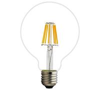 Pack of 8 W LED Filament Bulb E27 G95 Edison Vintage Style Retro Globe Lamp, 2200 K Warm White, 220 V, 650 Lumen
