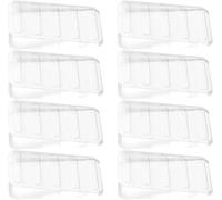 Pack of 8 White Door Wedges, 3 x 5 cm Door Stopper, Small Door Wedge, Multifunctional Door Wedges Non-Slip with 4 Non-Slip Strips, ABS Plastic Wedges, for Levelling Unexe Tables, Chest of Drawers