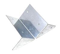 Pack of 8 x Arris Rail Brackets - Galvanised Fence Post Support - 100 x 60 x 60mm