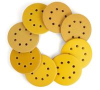 Pack of 80 Sandpaper 125 mm , Sanding Discs 125 mm 8 Holes for Random Orbital Sander, P40-P400 Sanding Sheets Set Made of Aluminium Oxide, Suitable for Einhell Sander, Wood Metal Paint