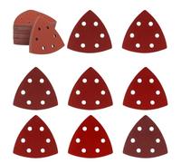 Pack of 80 Sandpaper Triangle Sander, Delta Sandpaper, for Wood, Metal, Drywall, Car, Model Making, 40 60 80 120 180 240 320 400 Grit Sanding Sheets
