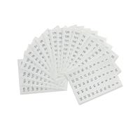 Pack of 800 Black on White 1-200 Number 8x13mm Self Adhesive Labels