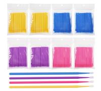 Pack of 800 Micro Applicators Brushes, Microbrush Sticks, Varnish Swabs, Microbrush Eyelash Extension, Disposable Eyelash Extension Brush, for Makeup, Cleaning, Dental and Oral (Pink/Blue/Purple